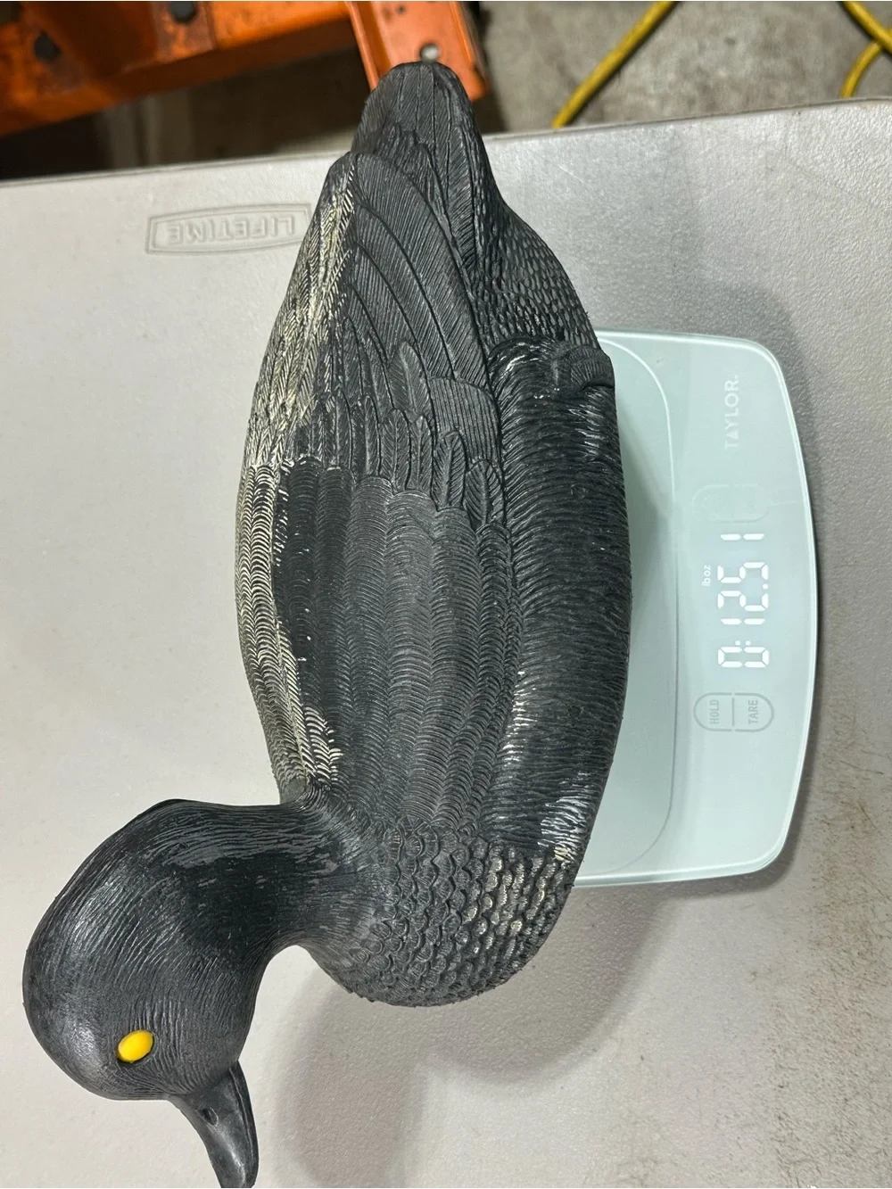 Vintage Flambeau Bluebill Diver Duck Decoy Inscribed Keel Cabin Bar Decor